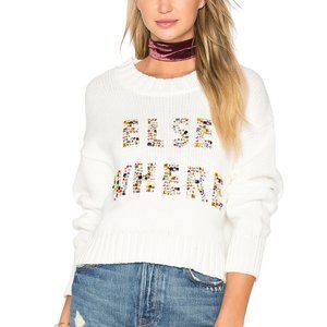 WILDFOX “ELSEWHERE” EMBELLISHED KNIT SWEATER